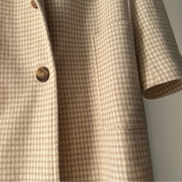 NWOT Zara Oversized women houndstooth Plush Coat, Jacket, Extra Small - Picture 5 of 11